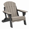 Adirondack-Gartenstuhl 83 x 78 x 98 cm aus Kunststoff in Taupe Schwarz mit breiten Armlehnen